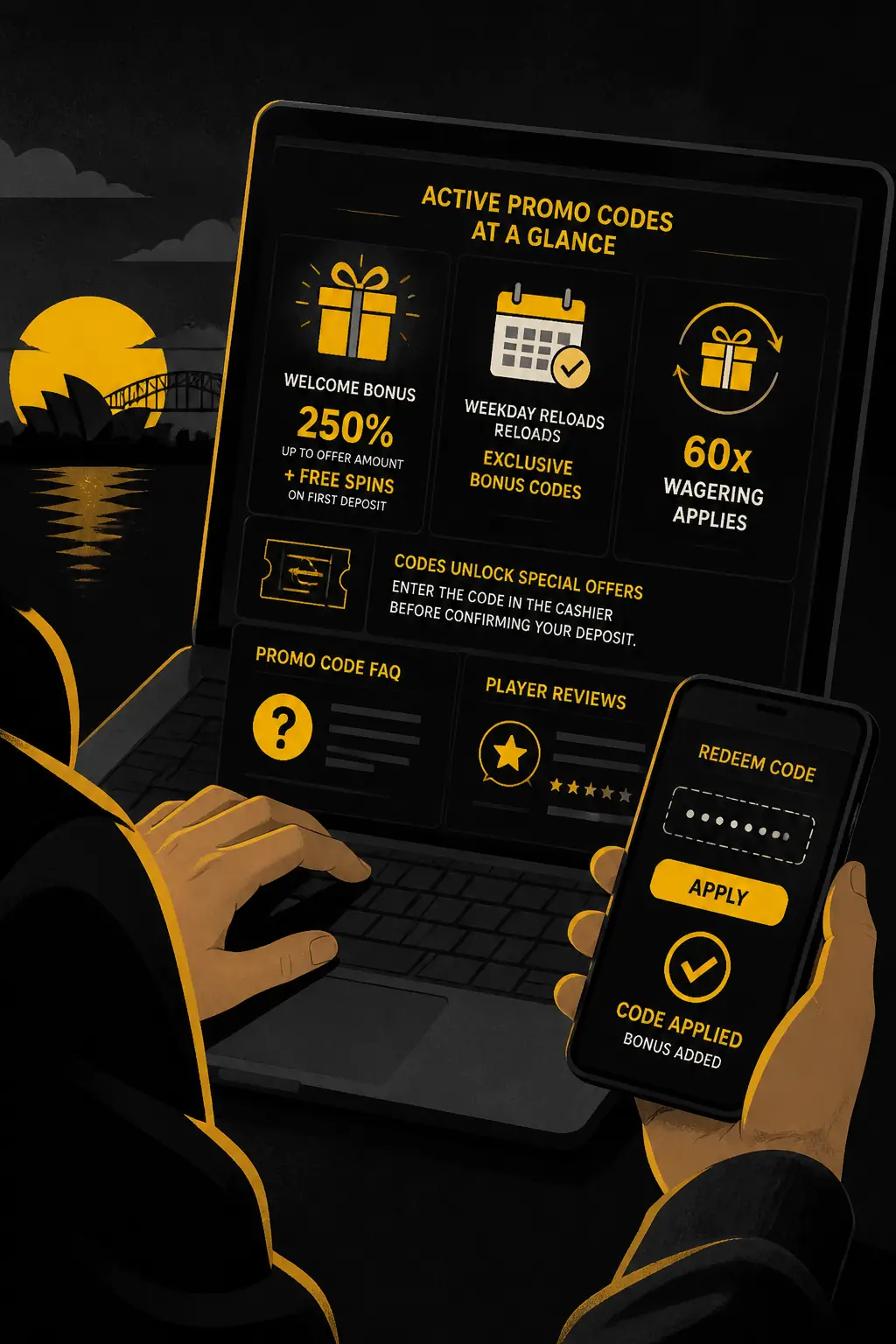 Grand Rush Casino Promo Code Australia – Bonus Codes visual guide for Grand Rush Casino