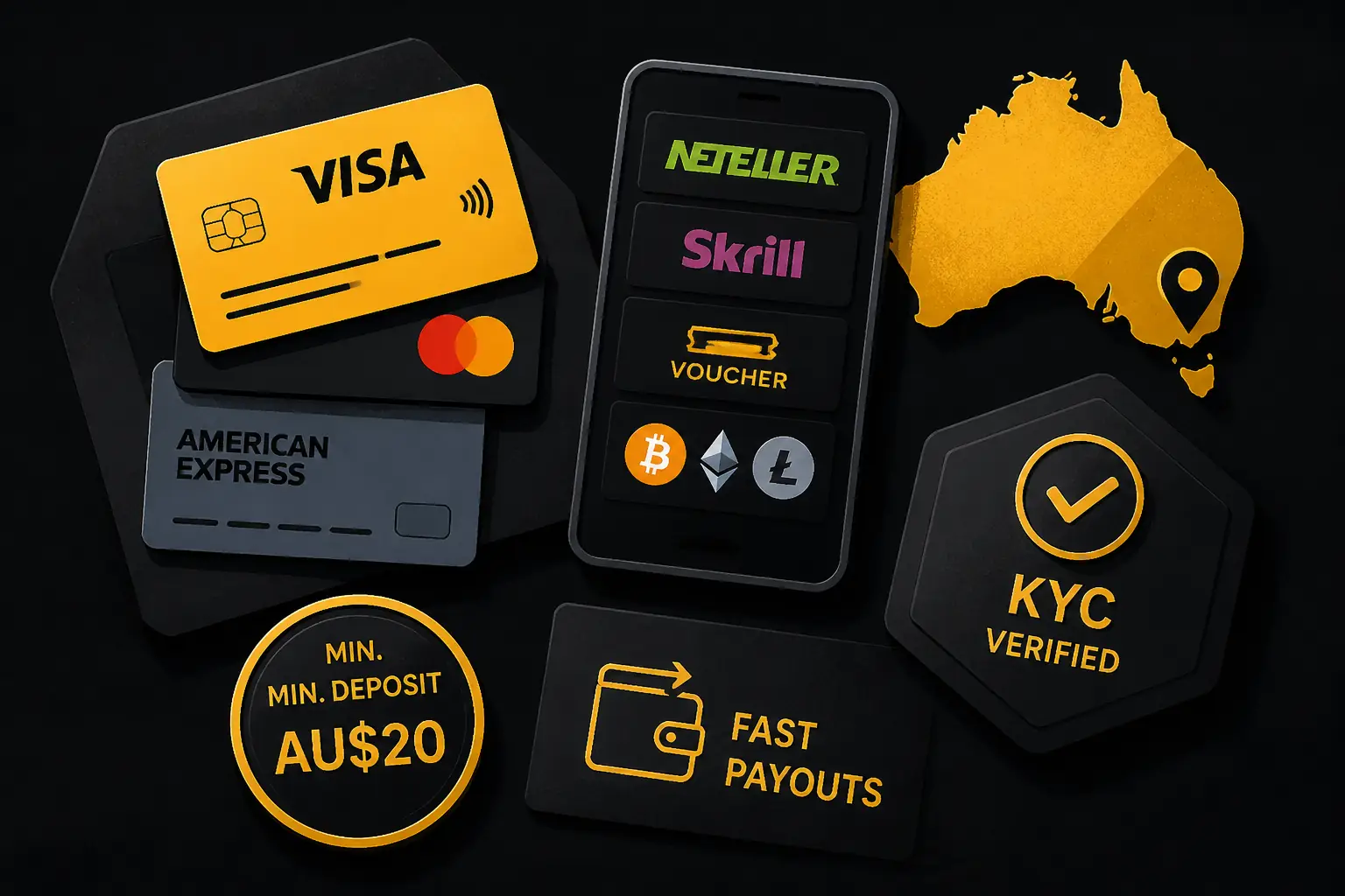 Grand Rush Casino Deposit and Payment Methods visual guide for Grand Rush Casino